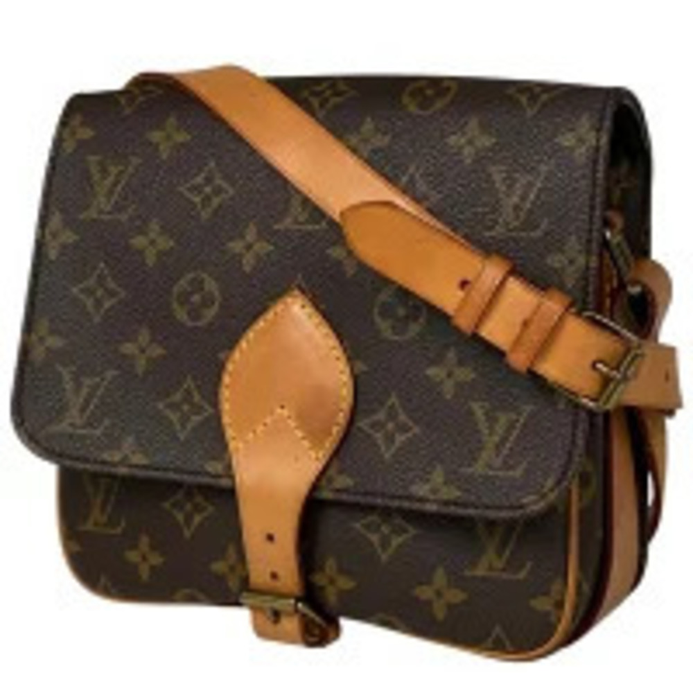 Louis Vuitton Cartouchiere Crossbody Shoulder Bag Monogram Brown